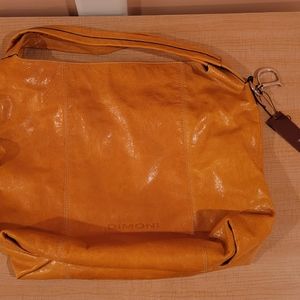 NWT Dimoni orange leather bag tote